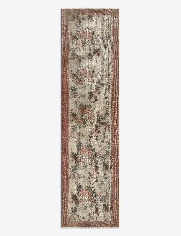 Vintage Turkish Hand-Knotted Wool Runner Rug No. 215, 2'5" x 9'12"