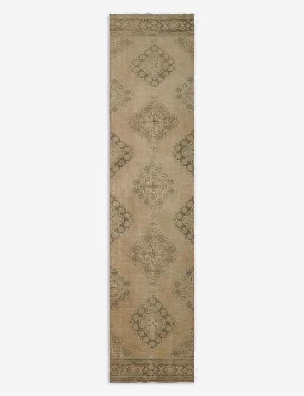 Vintage Turkish Hand-Knotted Wool Runner Rug No. 217, 2'5" x 8'10"