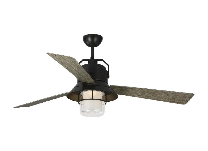 Visual Comfort Fan Boynton 54 3BTR54ANBZD Ceiling Fan - Antique Bronze, Light Grey Weathered Oak/Light Grey Weathered Oak/