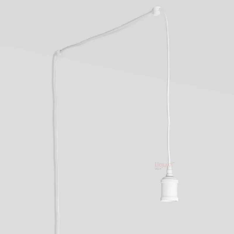 White Plug-In Pendant