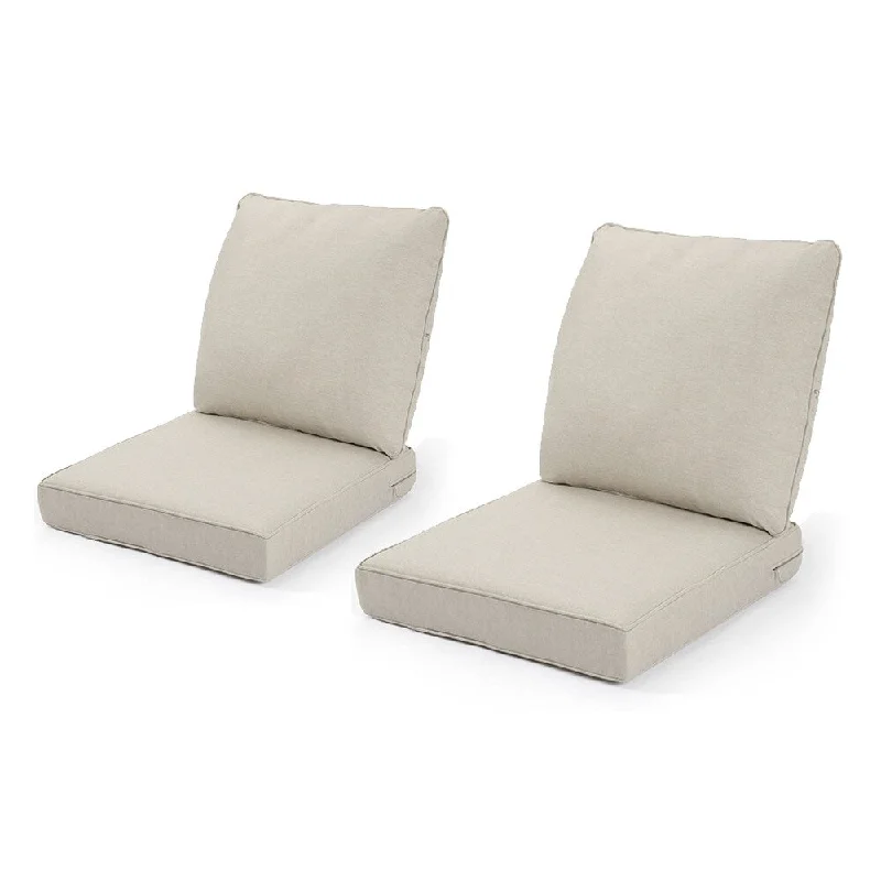 24 x 22 in. 2-Piece Deep Seating Outdoor Lounge Chair Cushions