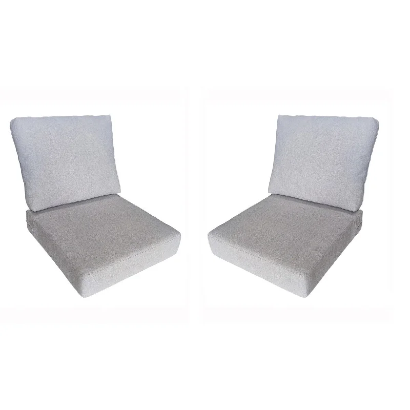 2PK Deep Seating Cushion- Light Grey (SDP fabric) - Seat 24 D x 23 W x 6 H; Back 19.5 H x 23 W x 5 T