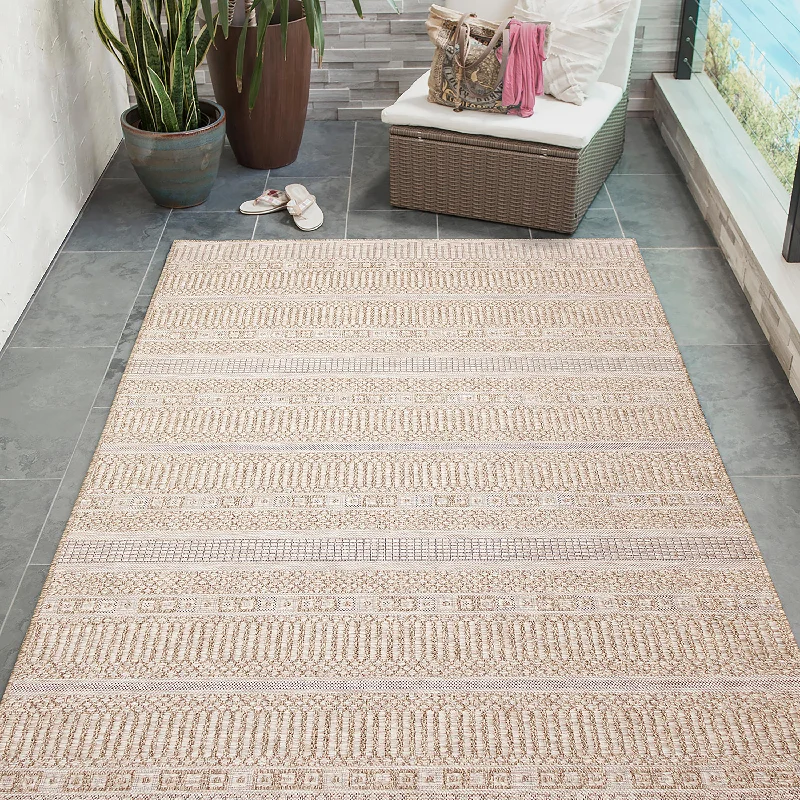 Indoor/Outdoor Beachcomber Striped Rug, 5'3" x 7'3"