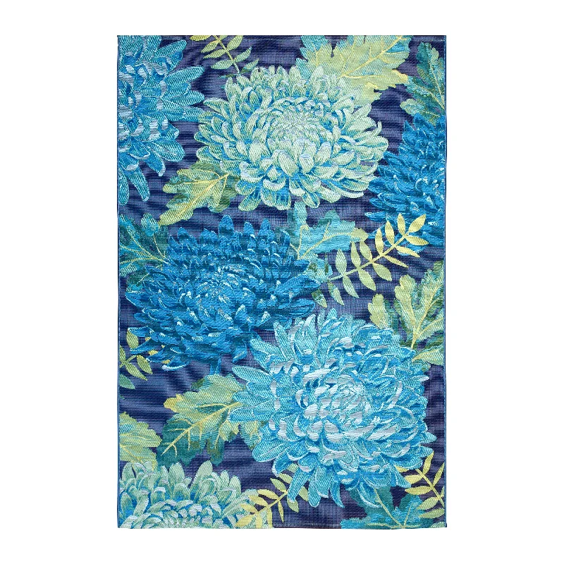 Indoor/Outdoor Chrysanthemum Polypropylene Rug, 39" x 59"