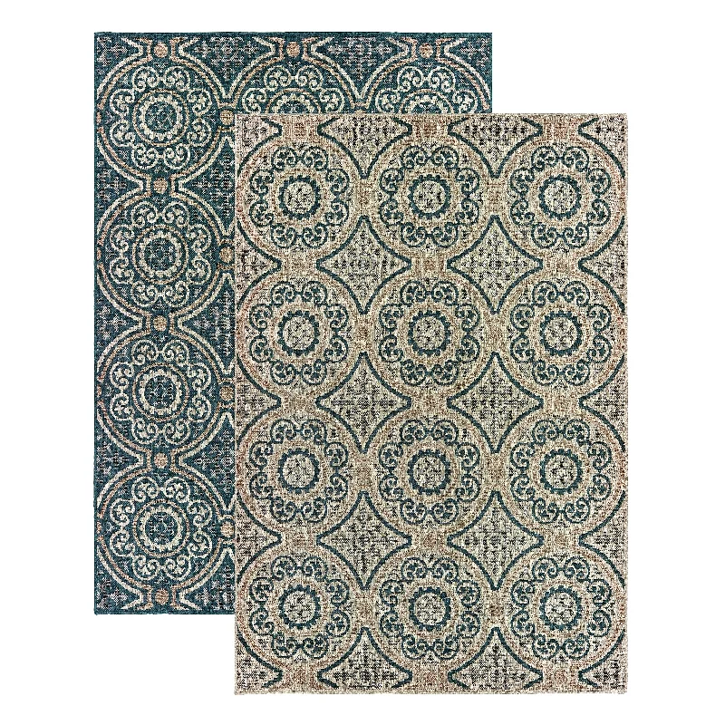 Cambridge Circles Indoor/Outdoor Rug, 7'10" x 10'