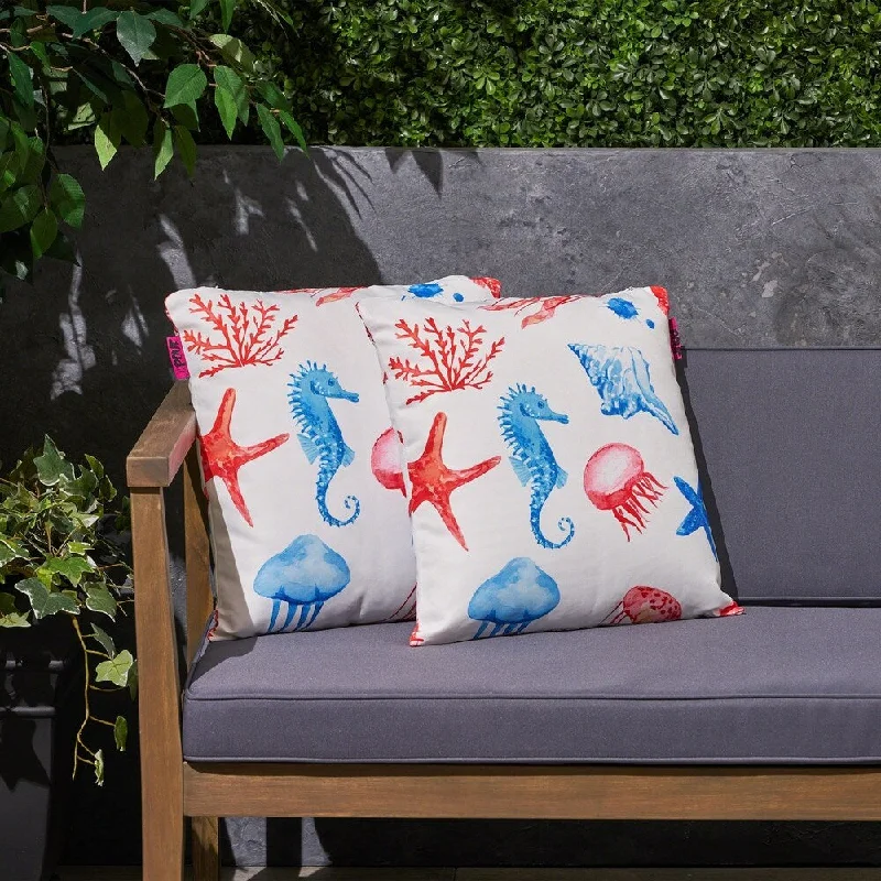 Bayside Outdoor 17.75" Square Cushion (Set of 2）by Christopher Knight Home