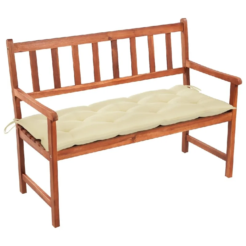 Garden Bench with Cushion 47.2" Solid Acacia Wood