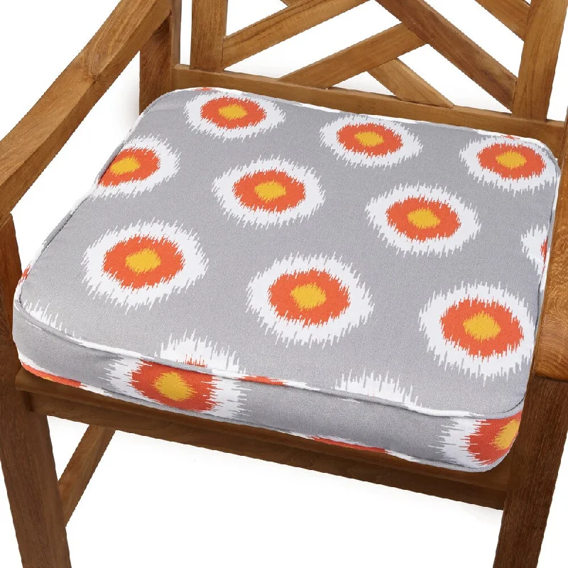 Ikat Citrus Dot 19-inch Indoor/ Outdoor Corded Chair Cushion