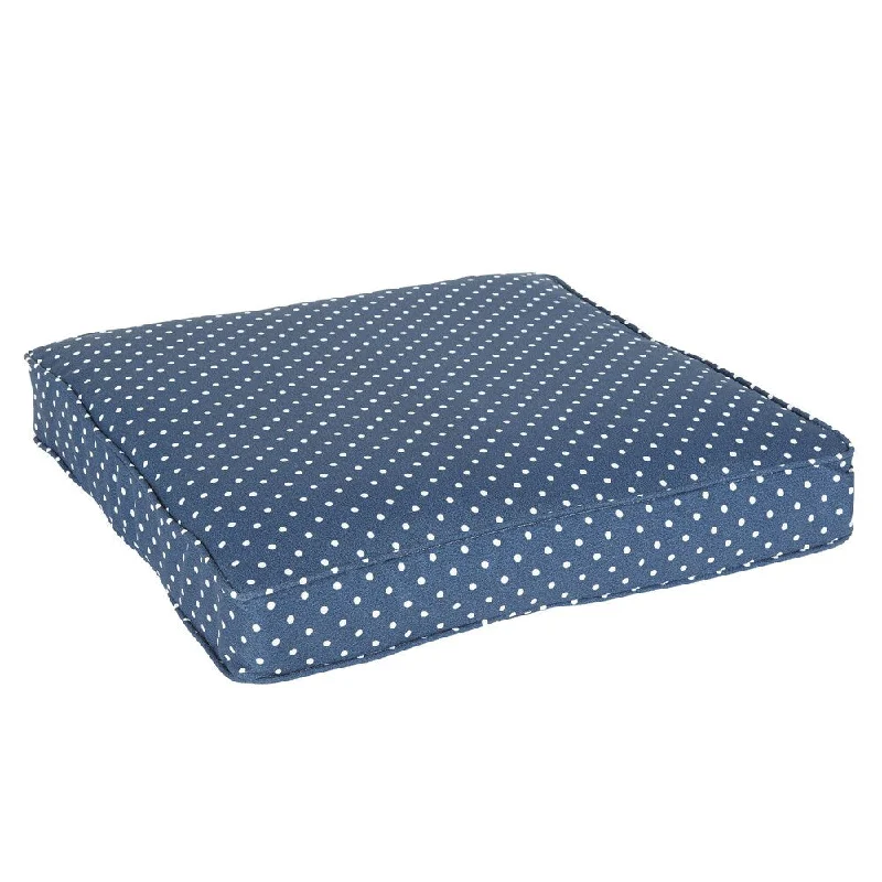 Maxwell Navy Mini Dots Indoor/ Outdoor Corded Chair Cushion