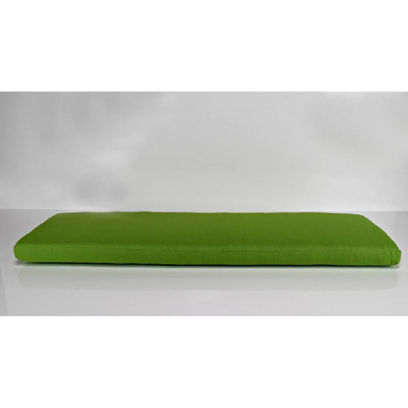 Pew Bench Cushion in Sunbrella Entourage Grass is Greener