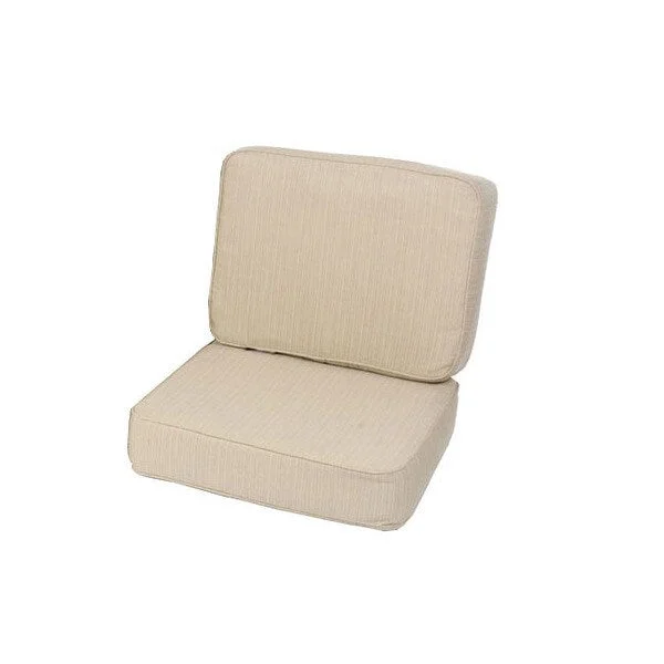 Saranac Teak Weather-Resistant Lounge Chair Cushion Set Made with Sunbrella Fabric