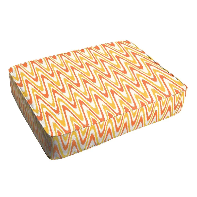 Selena Citrus Waves 18 x 29-inch Indoor/ Outdoor Corded Edge Floor Cushion