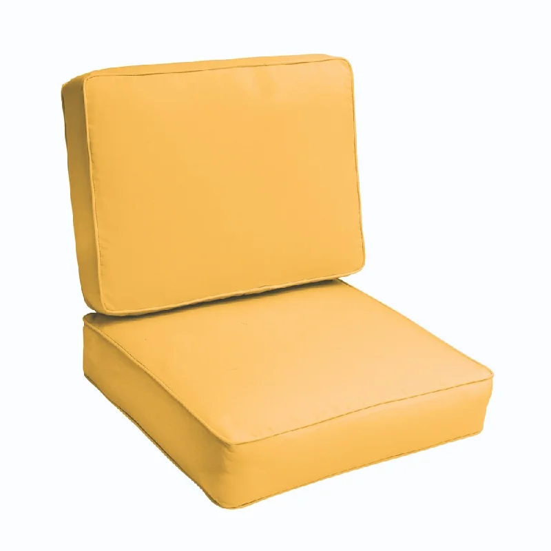 Sloane Butter Yellow 23-inch Indoor/ Outdoor Corded Chair Cushion Set