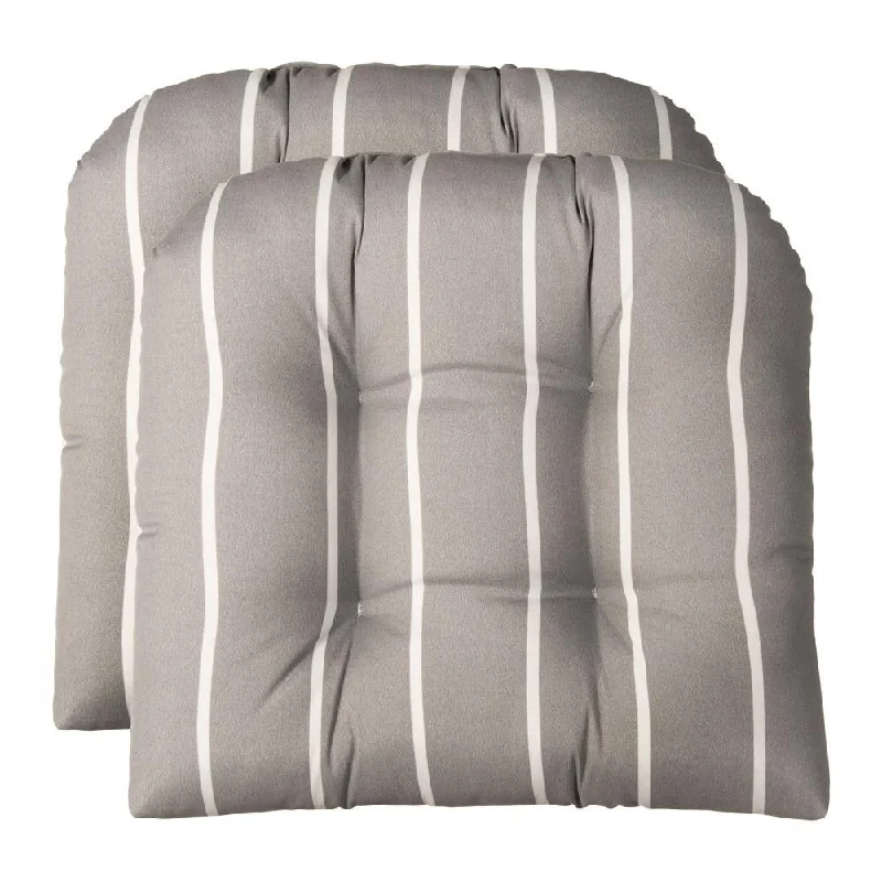 Sydney Tufted Seat Cushion With Ties 2 Pack