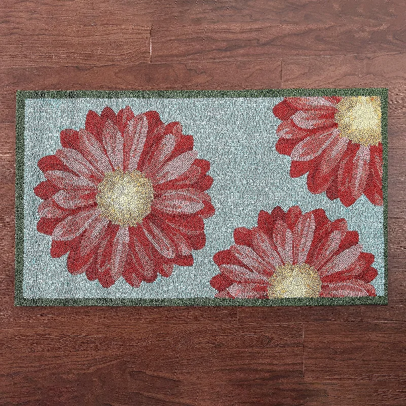 Rectangular Outdoor rug, Daises