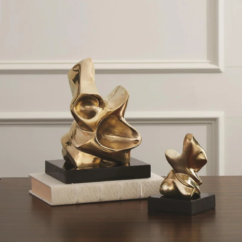 ABSTRACT FIGURAL SCULPTURE-BRASS