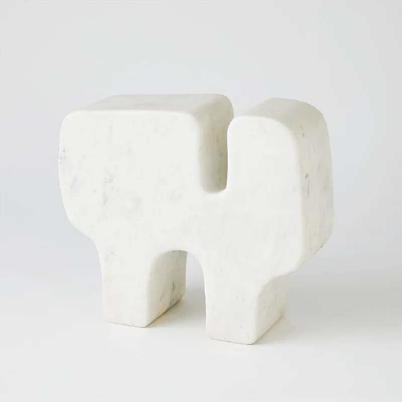 ABSTRACT MARBLE SCULPTURE-WHITE BANSWARA MARBLE