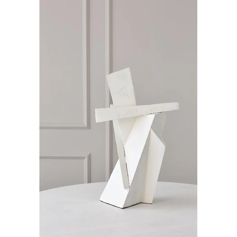 ANGULAR OUTCROP SCULPTURE-WHITE