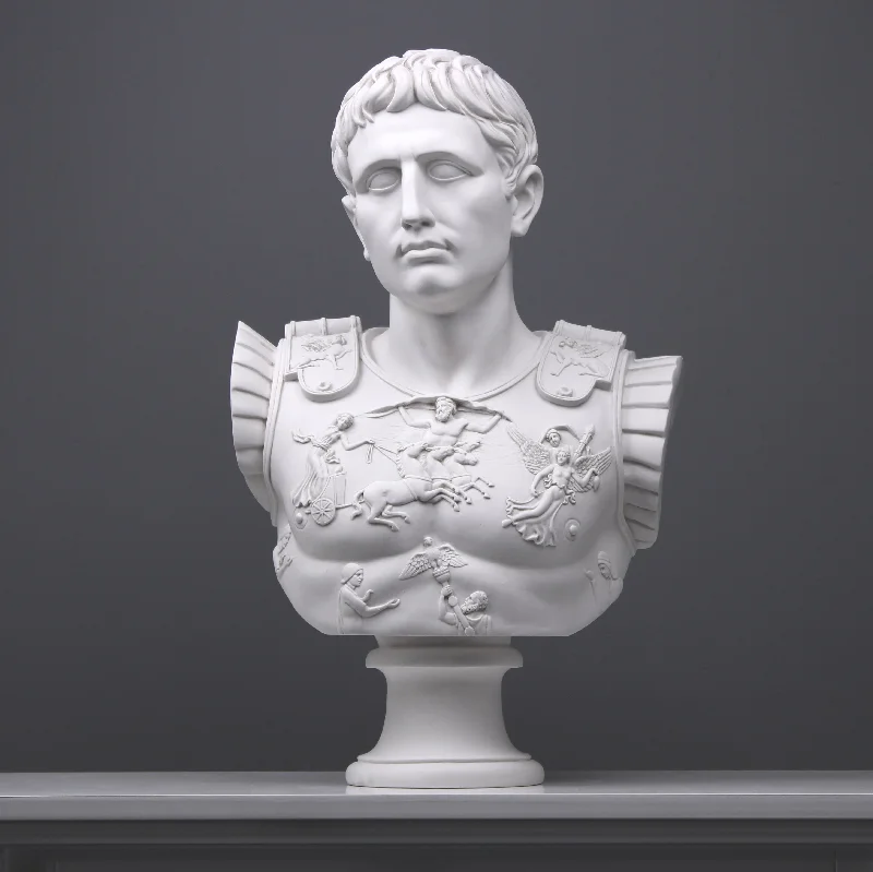 Augustus Caesar of Primaporta Bust Sculpture (Large)