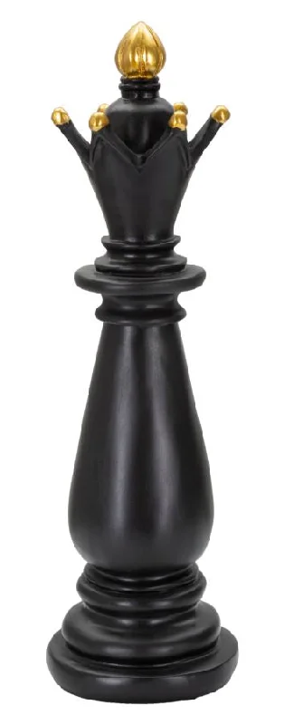 Black & Gold Bishop Chess Piece (Modern Sculpture)