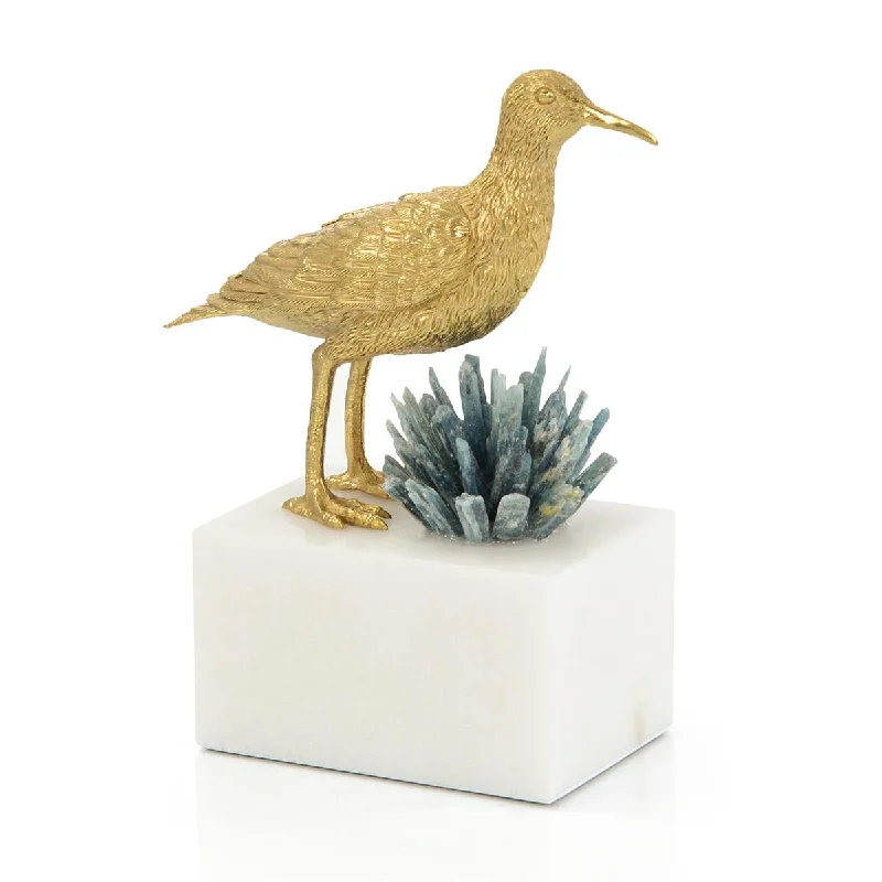 BRASS SEA GULL AND CYANITE SCULPTURE I