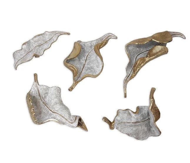 Curling Leaves Wall Sculpture (Set of Five) GBG-2511S5