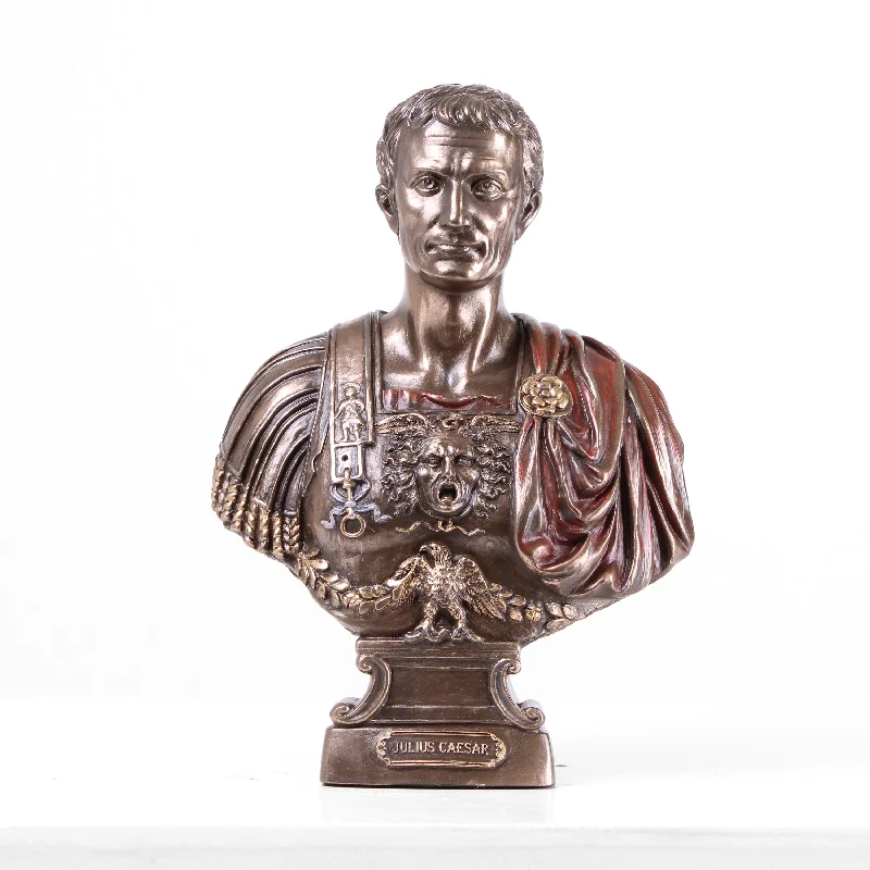 Julius Caesar Bust Statue (Cold Cast Bronze Sculpture)