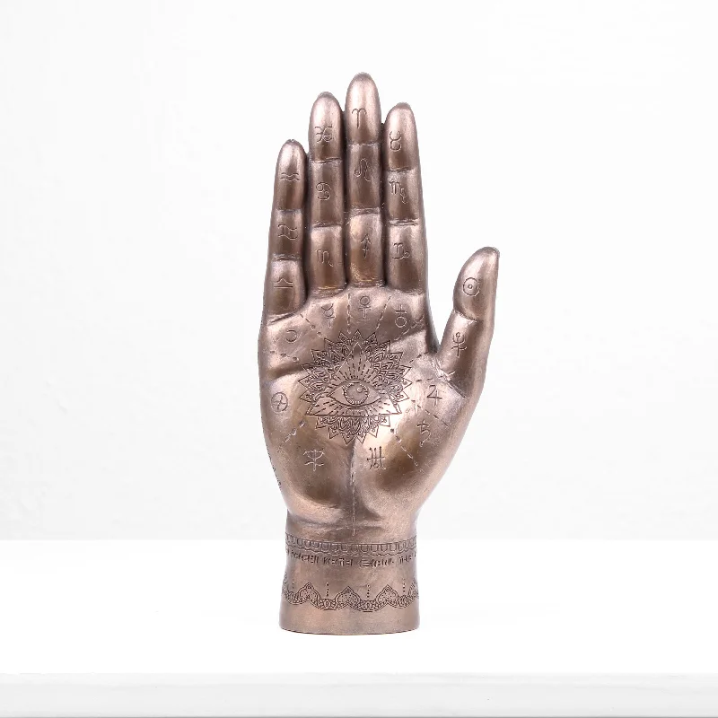 Mystic Fatima Hand Statue (Cold Cast Bronze Sculpture)