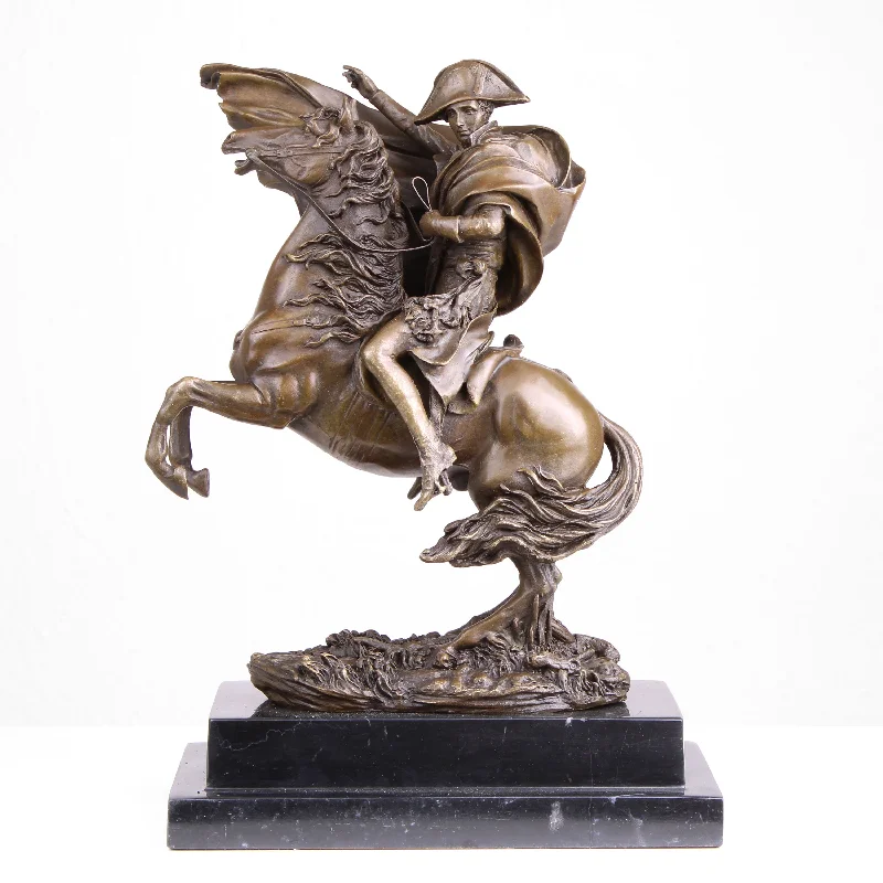 Napoleon Crossing the Alps Statue (Military Horse Rider - Hot Cast Bronze Sculpture)