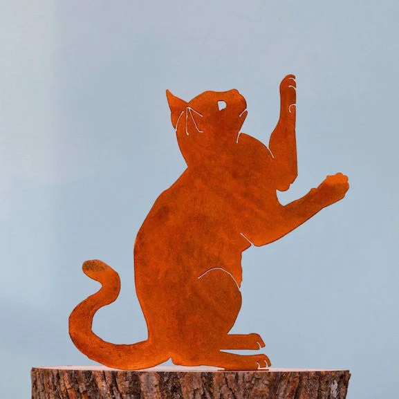 Sculpture - Upright Playing Cat - EGD