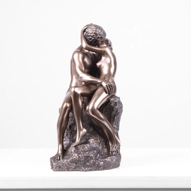 The Kiss Sculpture by Rodin (Cold Cast Bronze Statue)