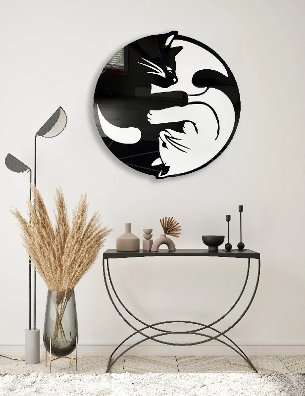 Yin Yang Cats High Gloss Acrylic Art Printed