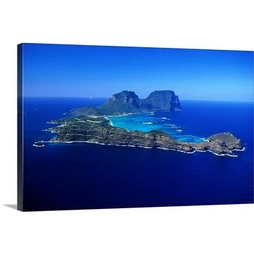 Christopher Groenhout Premium Thick-Wrap Canvas entitled Distant view of Lord Howe Island, New South Wales, Australia