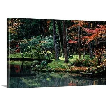 Frank Carter Premium Thick-Wrap Canvas entitled Japanese Garden, Kyoto, Kinki, Japan, North-East Asia