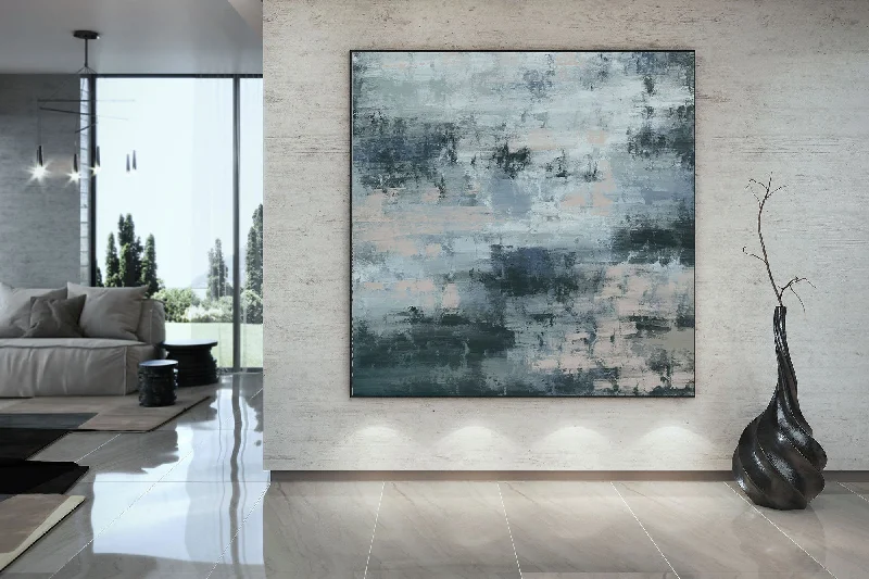 Grey Abstract Painting Original Oversize Painting Kp111