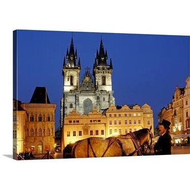 Izzet Keribar Premium Thick-Wrap Canvas entitled Cathedral, Prague, Czech Republic