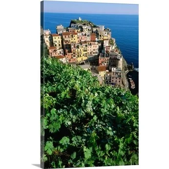 John Elk Premium Thick-Wrap Canvas entitled City view, Cinque Terre, Liguria, Italy