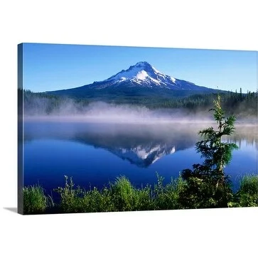 John Elk Premium Thick-Wrap Canvas entitled Mt Hood lake reflection, Oregon, USA