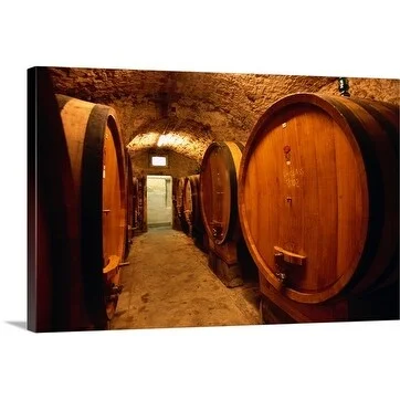 John Elk Premium Thick-Wrap Canvas entitled Wine Cask, Tuscany, Italy, Europe