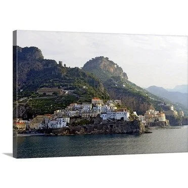 Premium Thick-Wrap Canvas entitled Amalfi Italy Mediterranean Sea Coast Cruise Europe