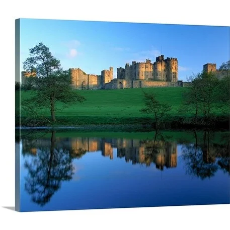 Premium Thick-Wrap Canvas entitled Castle, Alnwick, Northumberland, England.