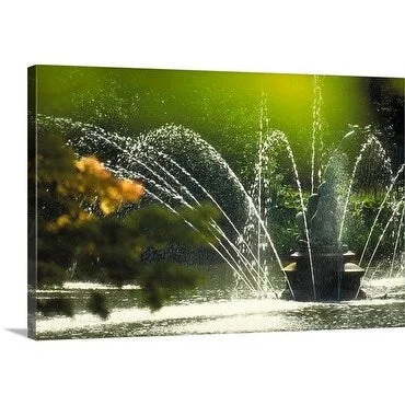 Premium Thick-Wrap Canvas entitled Fountain at Kew gardens, Kew, London, London, England.