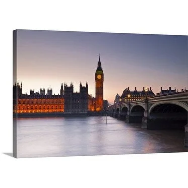 Premium Thick-Wrap Canvas entitled Houses of Parliament and Big Ben at Westminster