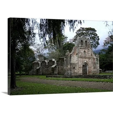 Premium Thick-Wrap Canvas entitled Ruins of 17th century colonial church, Uajrras, Valle Orosi, Costa Rica