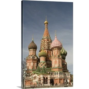 Premium Thick-Wrap Canvas entitled Saint Basil's Cathedral (Cathedral of Intercession) Red Square, Moscow, Russia