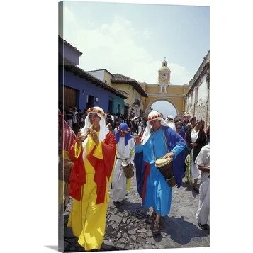 Premium Thick-Wrap Canvas entitled Semana Santa, Palm Sunday, Antigua, Guatemala