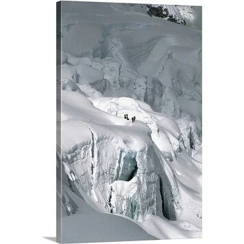 Premium Thick-Wrap Canvas entitled Snowboarding from Mount Everest