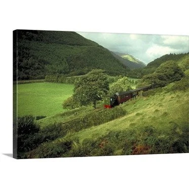 Premium Thick-Wrap Canvas entitled Steam railway, Talyllyn, Gwynedd, Wales.