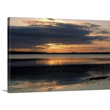 Premium Thick-Wrap Canvas entitled Sunset on the isle of Islay, Loch Indaal, Strathclyde, Scotland.