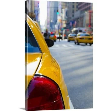 Premium Thick-Wrap Canvas entitled Taxi in New York, Manhattan, Midtown, 7th Avenue